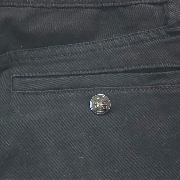 𝅺TORY Burch Super Skinny Zipper Moto Jeans 27 Black - Picture 8 of 11